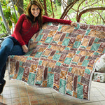 Tropical Tiki Pattern Print Quilt