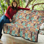 Tropical Tiki Pattern Print Quilt