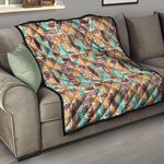Tropical Tiki Pattern Print Quilt