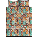 Tropical Tiki Pattern Print Quilt Bed Set