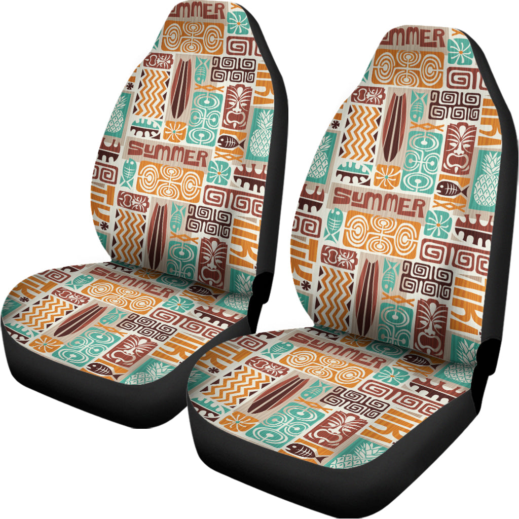 Tropical Tiki Pattern Print Universal Fit Car Seat Covers