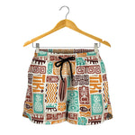 Tropical Tiki Pattern Print Women's Shorts