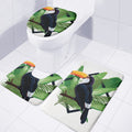 Tropical Toco Toucan Print 3 Piece Bath Mat Set