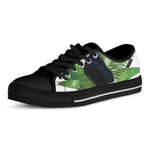 Tropical Toco  Toucan Print Black Low Top Shoes 