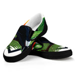 Tropical Toco  Toucan Print Black Slip On Shoes
