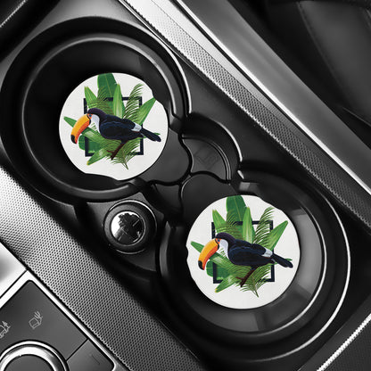 Tropical Toco  Toucan Print Car Coasters