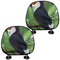 Tropical Toco Toucan Print Car Headrest Covers