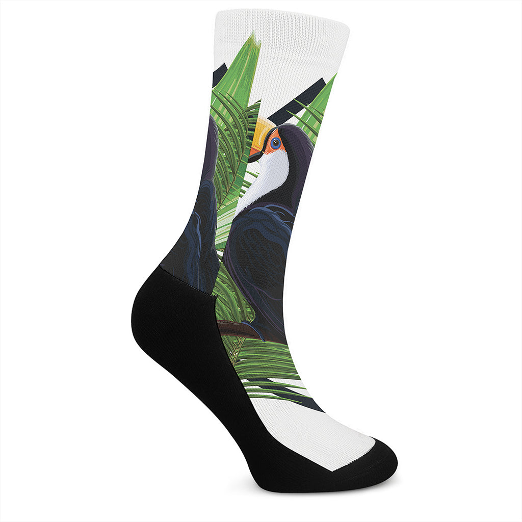 Tropical Toco  Toucan Print Crew Socks
