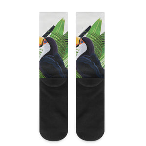 Tropical Toco  Toucan Print Crew Socks