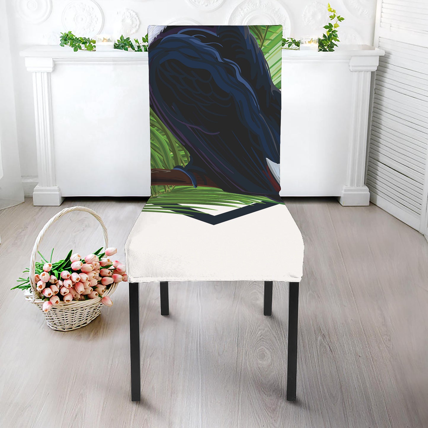 Tropical Toco  Toucan Print Dining Chair Slipcover