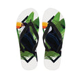 Tropical Toco Toucan Print Flip Flops