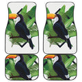 Tropical Toco Toucan Print Front and Back Car Floor Mats