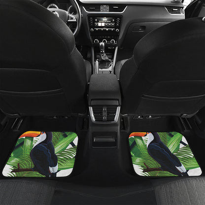 Tropical Toco  Toucan Print Front and Back Car Floor Mats