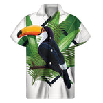 Tropical Toco  Toucan Print Men's Short Sleeve Shirt