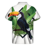 Tropical Toco  Toucan Print Men's Short Sleeve Shirt