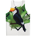 Tropical Toco Toucan Print Men's Tank Top