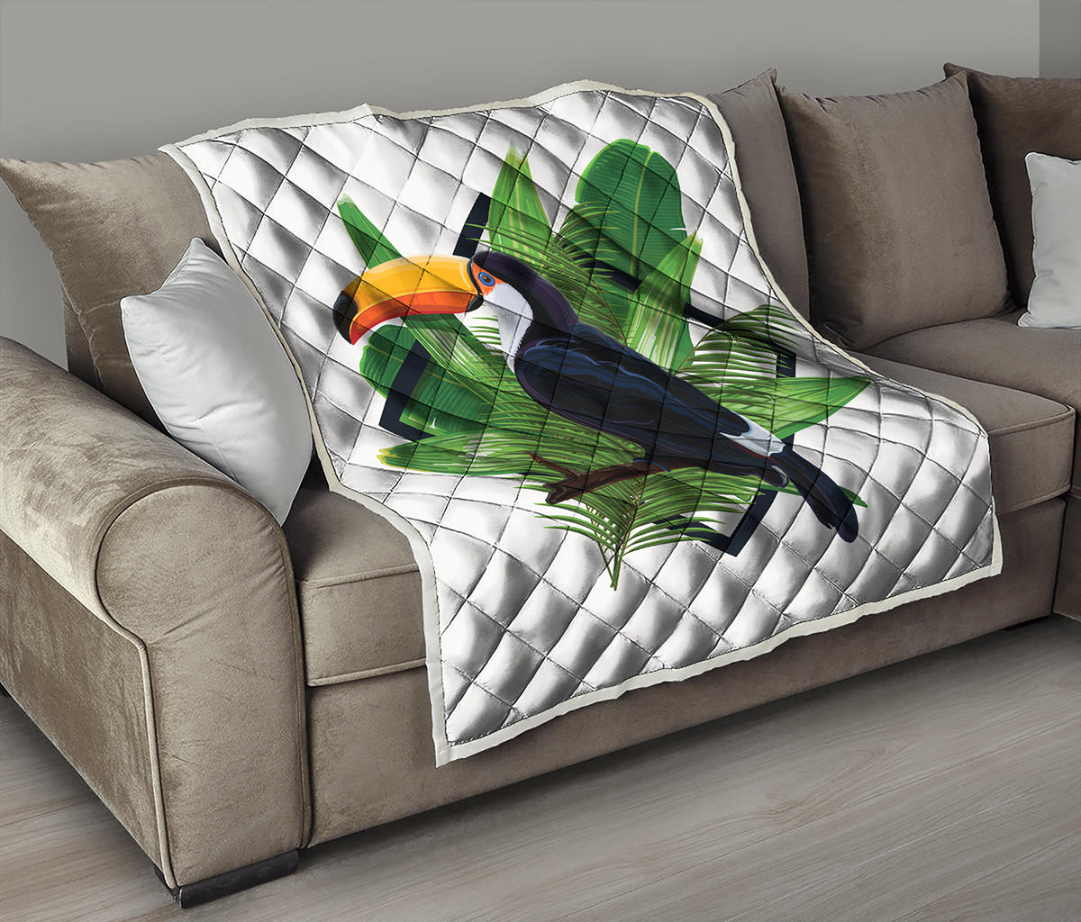 Tropical Toco  Toucan Print Quilt