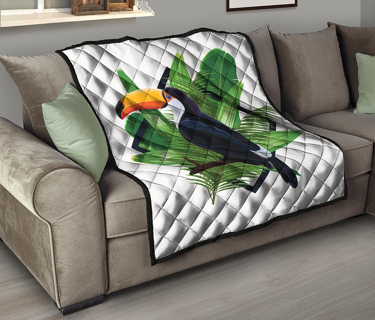 Tropical Toco  Toucan Print Quilt
