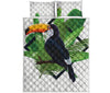 Tropical Toco  Toucan Print Quilt Bed Set