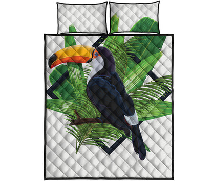 Tropical Toco  Toucan Print Quilt Bed Set