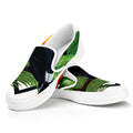Tropical Toco Toucan Print White Slip On Sneakers