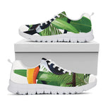 Tropical Toco  Toucan Print White Sneakers