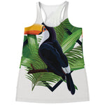 Tropical Toco  Toucan Print Women's Racerback Tank Top