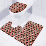 Tropical Toco Toucan Pattern Print 3 Piece Bath Mat Set