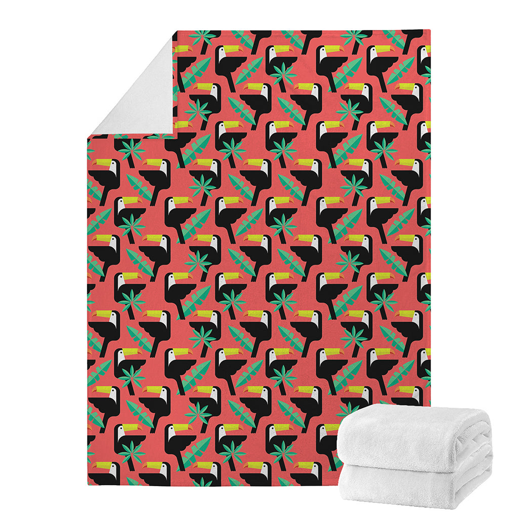 Tropical Toco Toucan Pattern Print Blanket