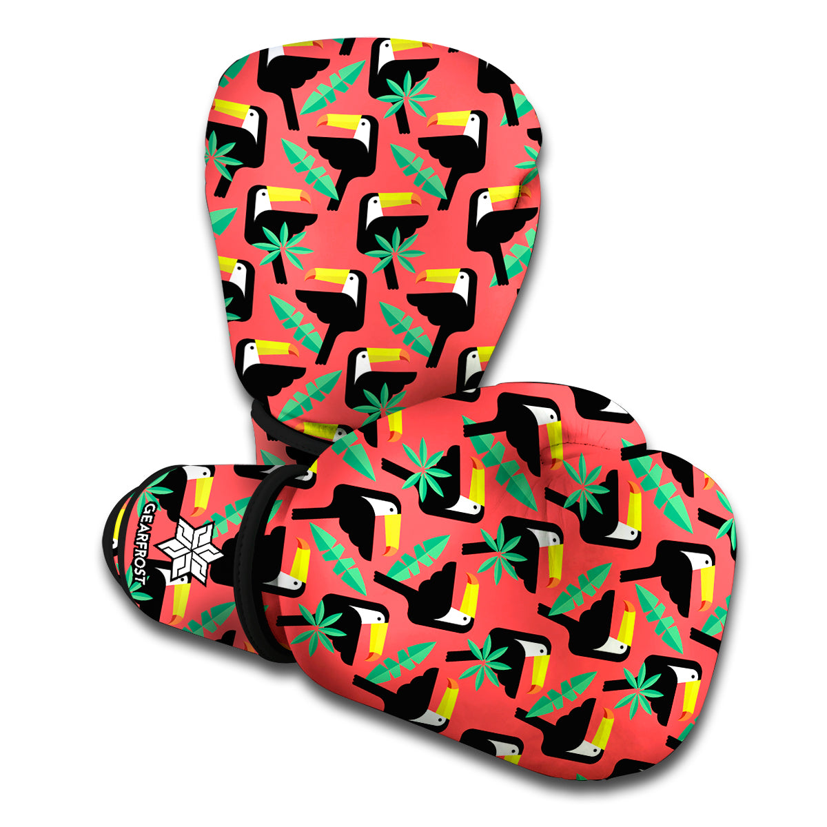 Tropical Toco Toucan Pattern Print Boxing Gloves