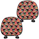 Tropical Toco Toucan Pattern Print Car Headrest Covers