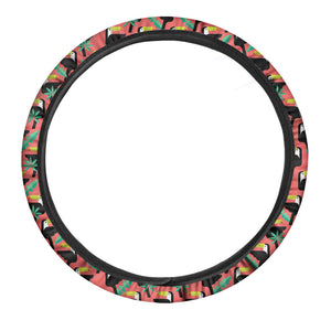 Tropical Toco Toucan Pattern Print Car Steering Wheel Cover