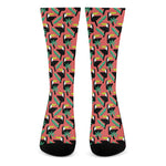 Tropical Toco Toucan Pattern Print Crew Socks