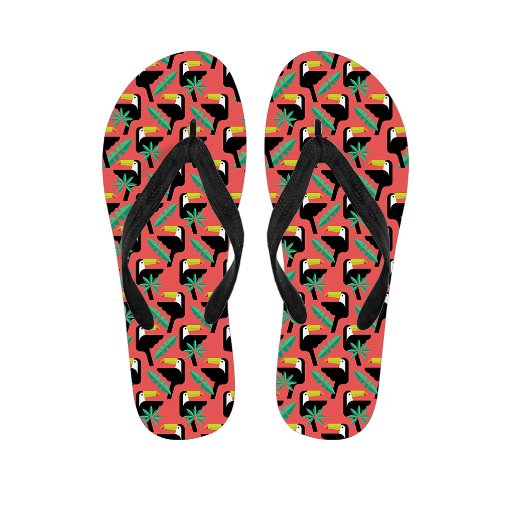 Tropical Toco Toucan Pattern Print Flip Flops