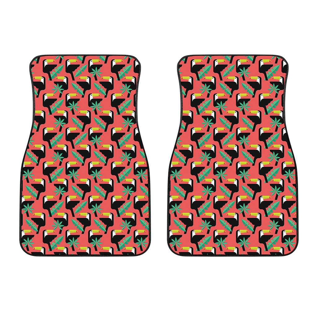 Tropical Toco Toucan Pattern Print Front Car Floor Mats