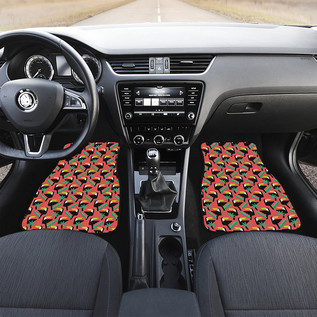 Tropical Toco Toucan Pattern Print Front Car Floor Mats