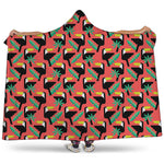 Tropical Toco Toucan Pattern Print Hooded Blanket