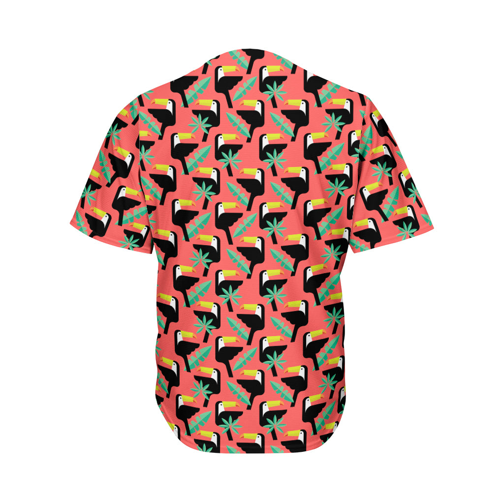 Tropical Toco Toucan Pattern Print Men's Baseball Jersey