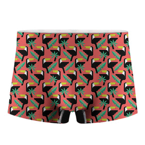 Tropical Toco Toucan Pattern Print Men's Boxer Briefs