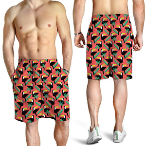 Tropical Toco Toucan Pattern Print Men's Shorts