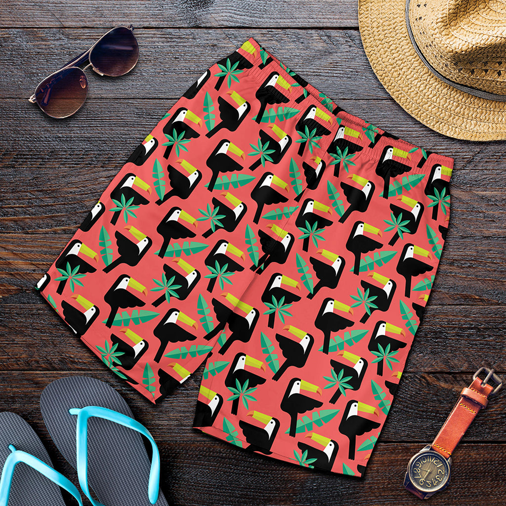 Tropical Toco Toucan Pattern Print Men's Shorts