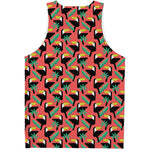 Tropical Toco Toucan Pattern Print Men's Tank Top