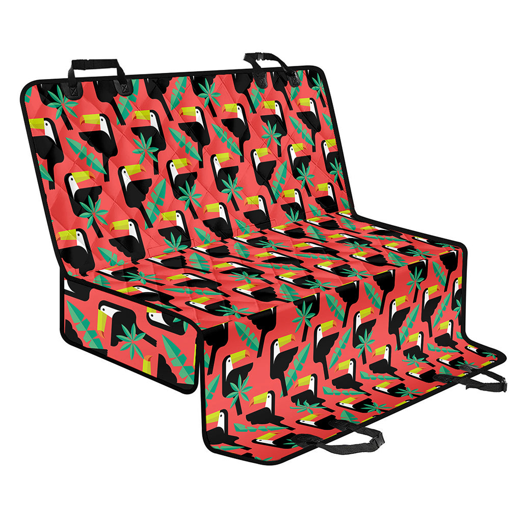 Tropical Toco Toucan Pattern Print Pet Car Back Seat Cover