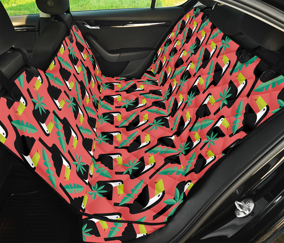 Tropical Toco Toucan Pattern Print Pet Car Back Seat Cover