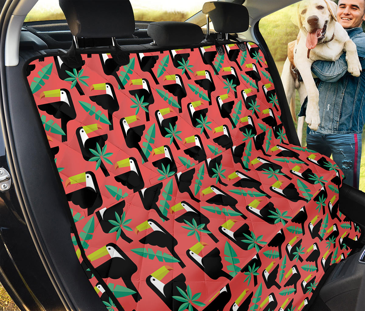 Tropical Toco Toucan Pattern Print Pet Car Back Seat Cover