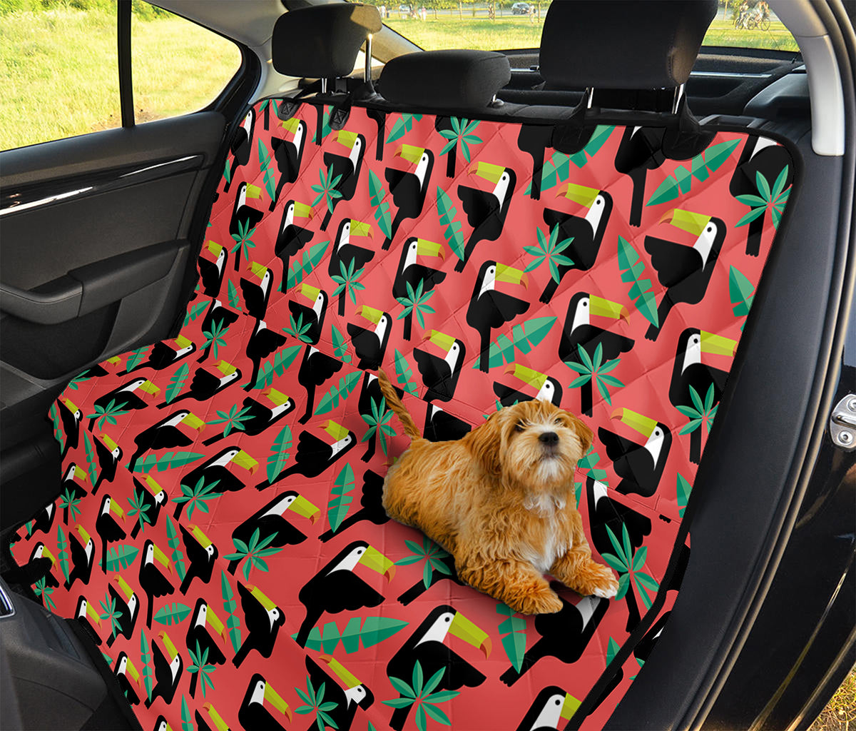 Tropical Toco Toucan Pattern Print Pet Car Back Seat Cover