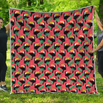 Tropical Toco Toucan Pattern Print Quilt