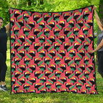 Tropical Toco Toucan Pattern Print Quilt