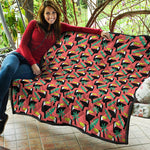 Tropical Toco Toucan Pattern Print Quilt