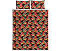 Tropical Toco Toucan Pattern Print Quilt Bed Set